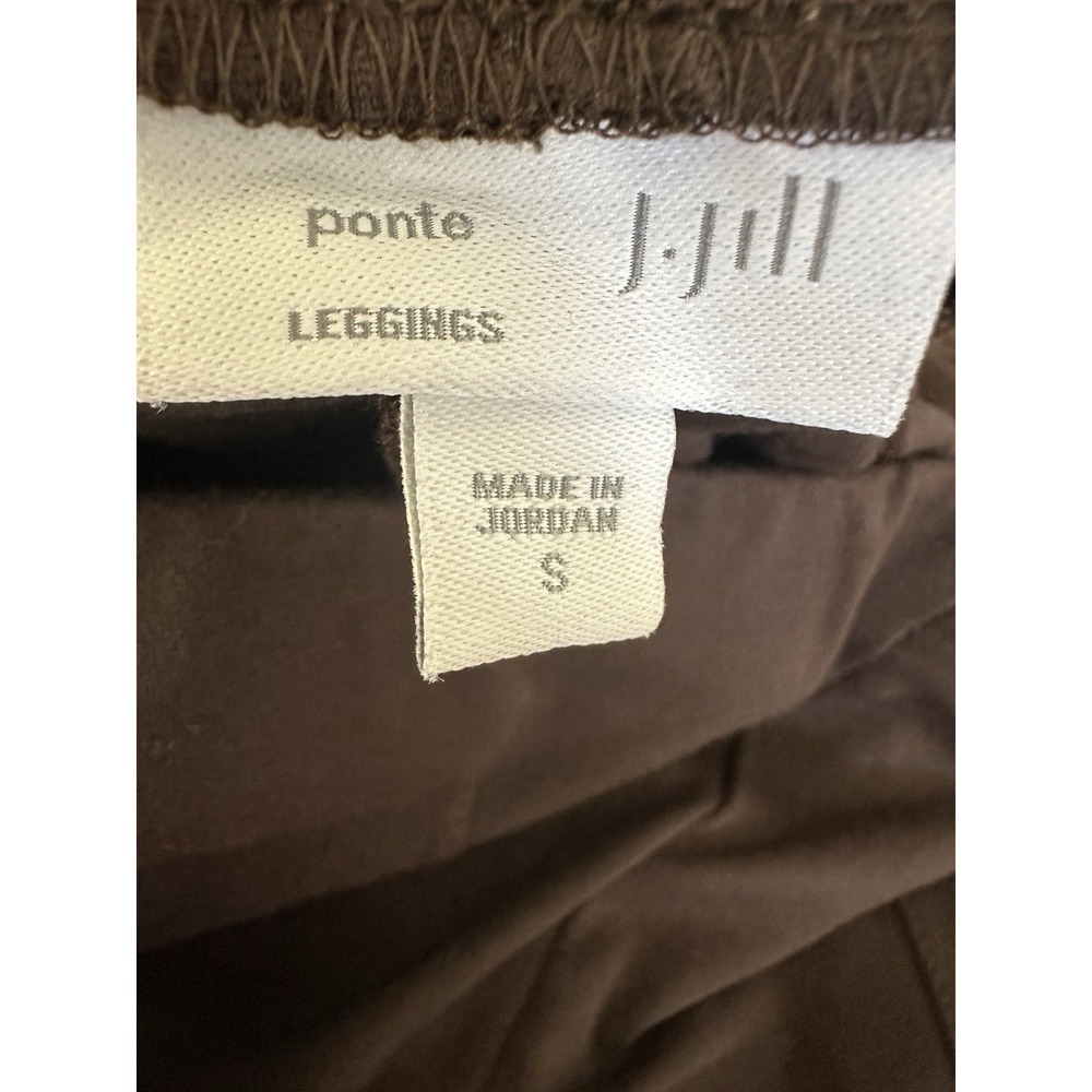 ✨2/$20 J. Jill Ponte Leggings Pleated Brown Pants Small Autumn Fall Minimalist - Picture 6 of 14